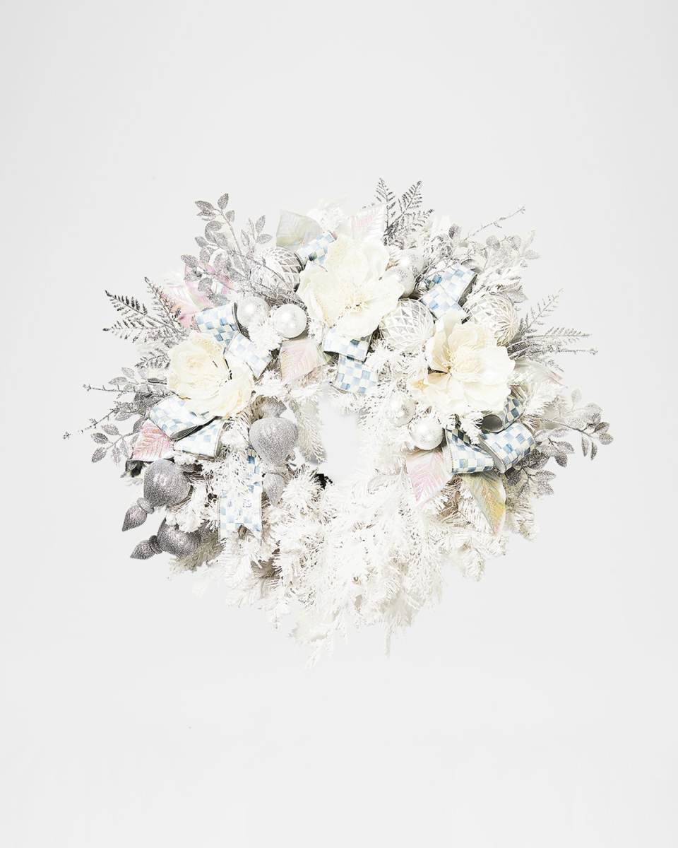 Crystal Palace Illuminated White 32" Christmas Wreath